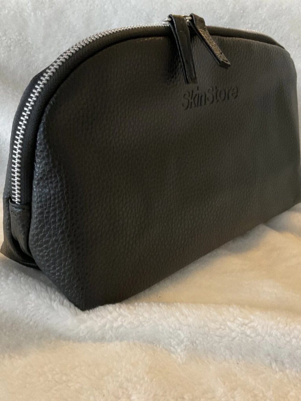 Skinstore Makeup Toiletry Bag – Black Vegan Leather – NEW